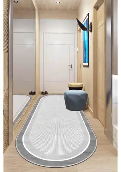 West Home Yıkanabilir Kaymaz Tabanlı Gri Salon Halısı ve Yolluk Özellikleri