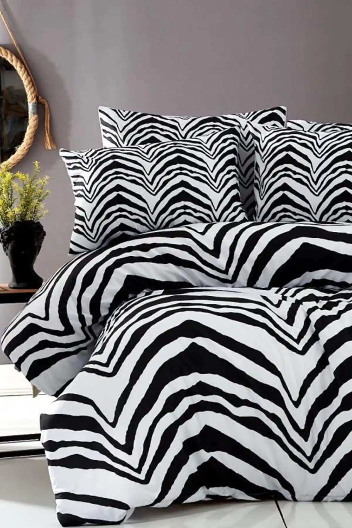 Yataş Zebra Nevresim Takımı ile Yatak Odalarınıza Modern Şıklık ve Konfor Katın