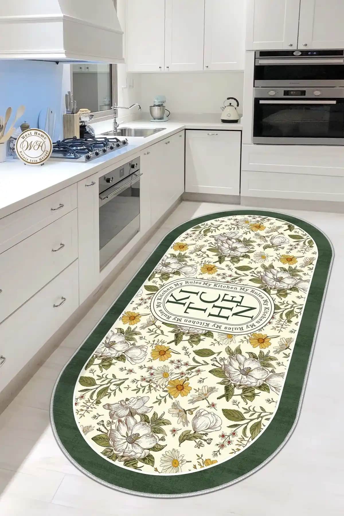 Yeşil Mutfak Halısı Dekorasyonda Doğal ve Ferah Bir Dokunuş Sağlar