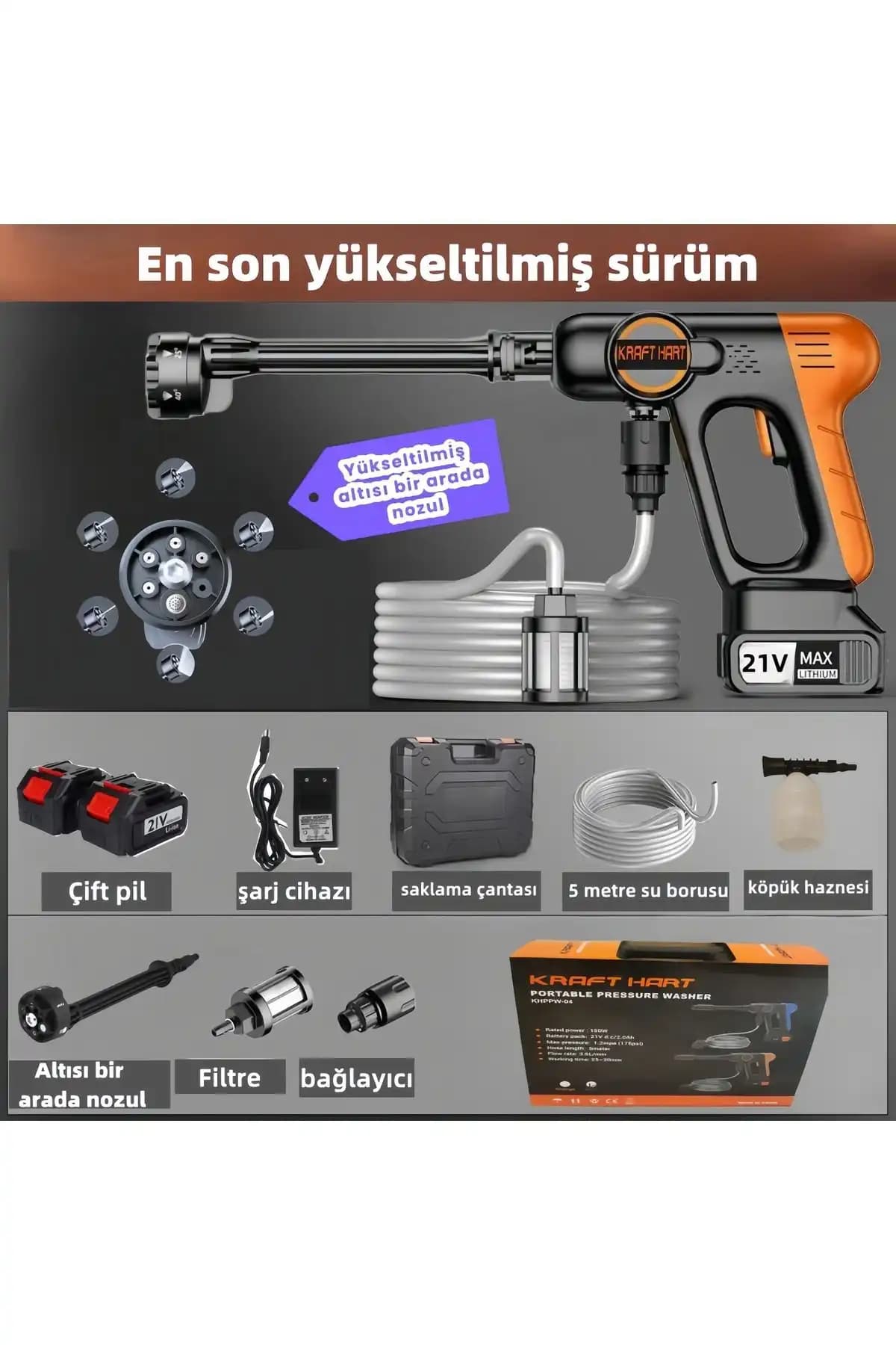 ASSUR 21v ve KRAFT HART Yüksek Basınçlı Yıkama Cihazlarının Karşılaştırması 2