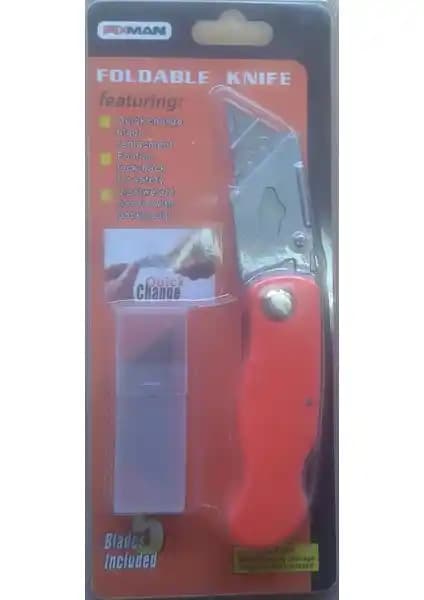 Fixman Katlanır Maket Bıçağı 5 Yedek Bıçak ile Kesimde Güvenli Kontrol ve Taşınabilirlik