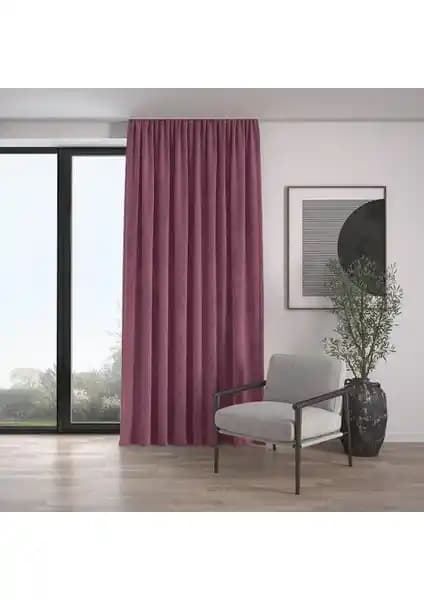 Demor Home Kadife Dokulu Ekstrafor Büzgülü Lavanta Pembesi ve Devor Kadife Görünümlü Kalın Fon Perde Karşılaştırması