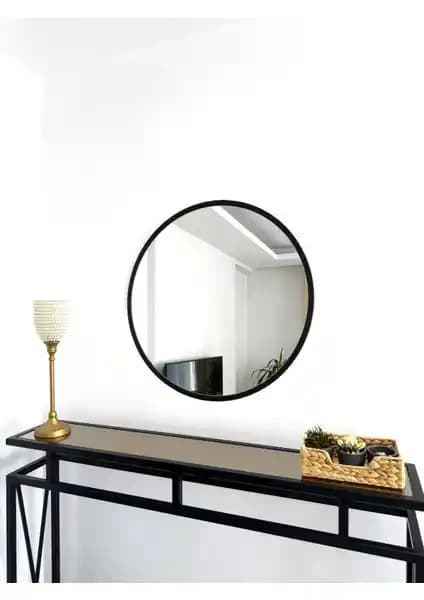 Effe Yapı Siyah Metal Çerçeveli 60 cm Yuvarlak Ayna ve İkizler Merlin Dekoratif Aynası Karşılaştırması