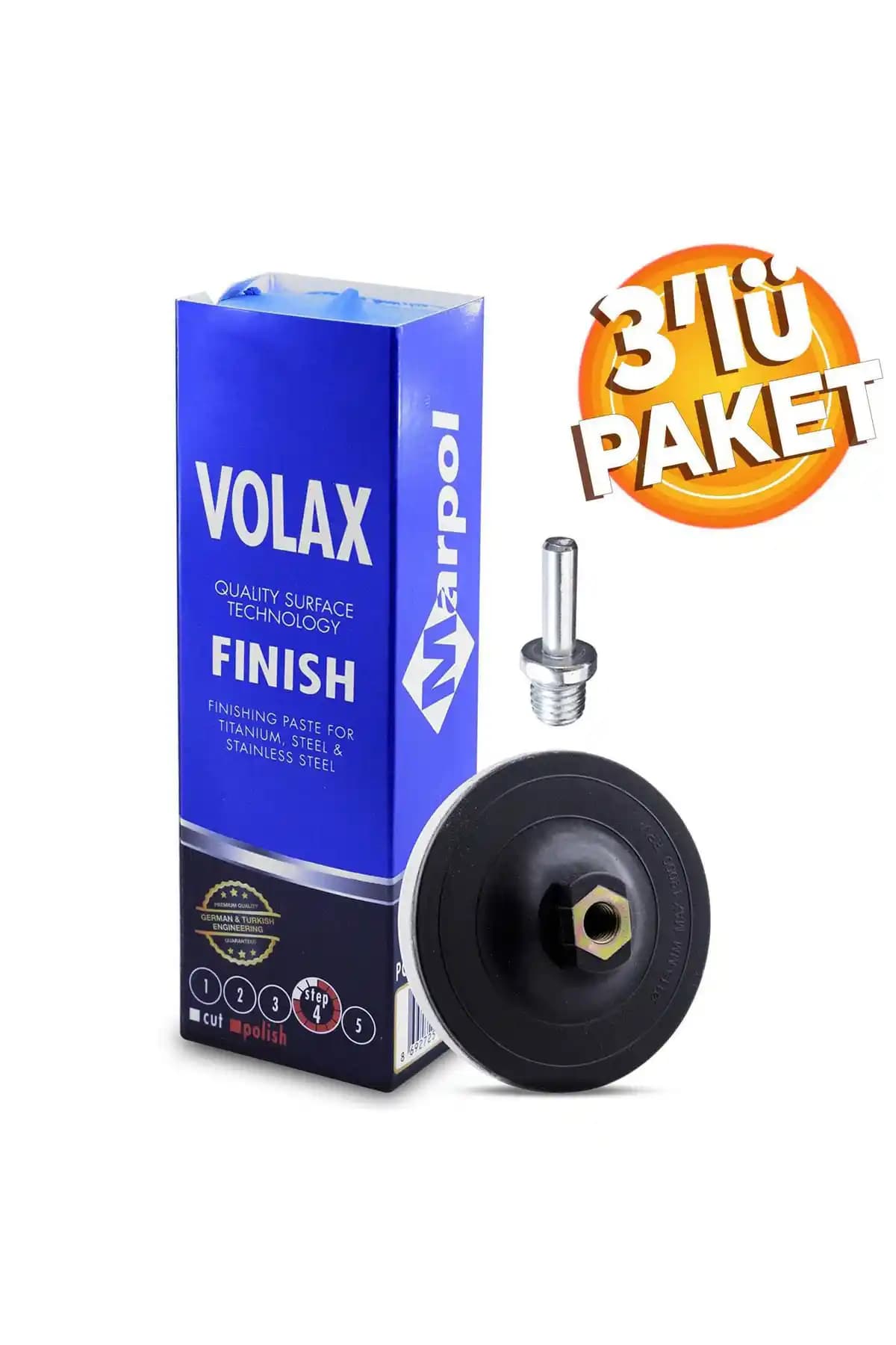 Çok Yönlü Metal ve Cila Bakım Seti Badem10 3'lü Parlatma ve Polisaj Çözümü