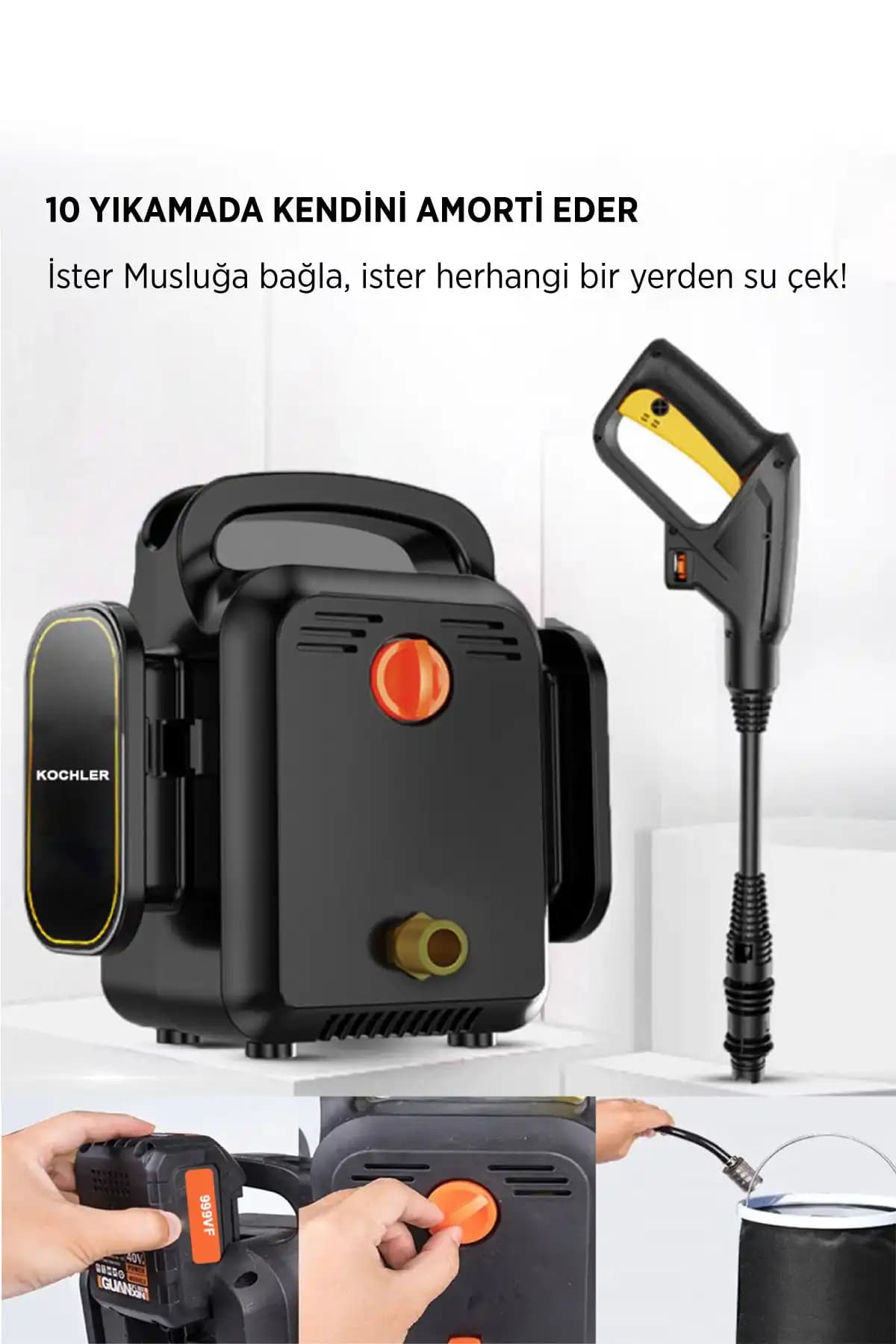 Kochler Şarjlı Yüksek Basınçlı Araç Yıkama Makinesi Özellikleri ve Kullanım Alanları