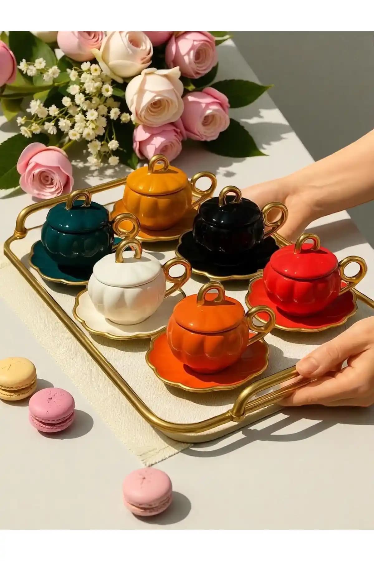 6 Kişilik Kapaklı Balkabağı Colors Türk Kahve Fincan Takımı Özellikleri ve Kullanım İpuçları