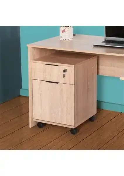 Adore Rio Kilitli Çekmeceli Keson Sonoma: Modern ve Dayanıklı Depolama Çözümü