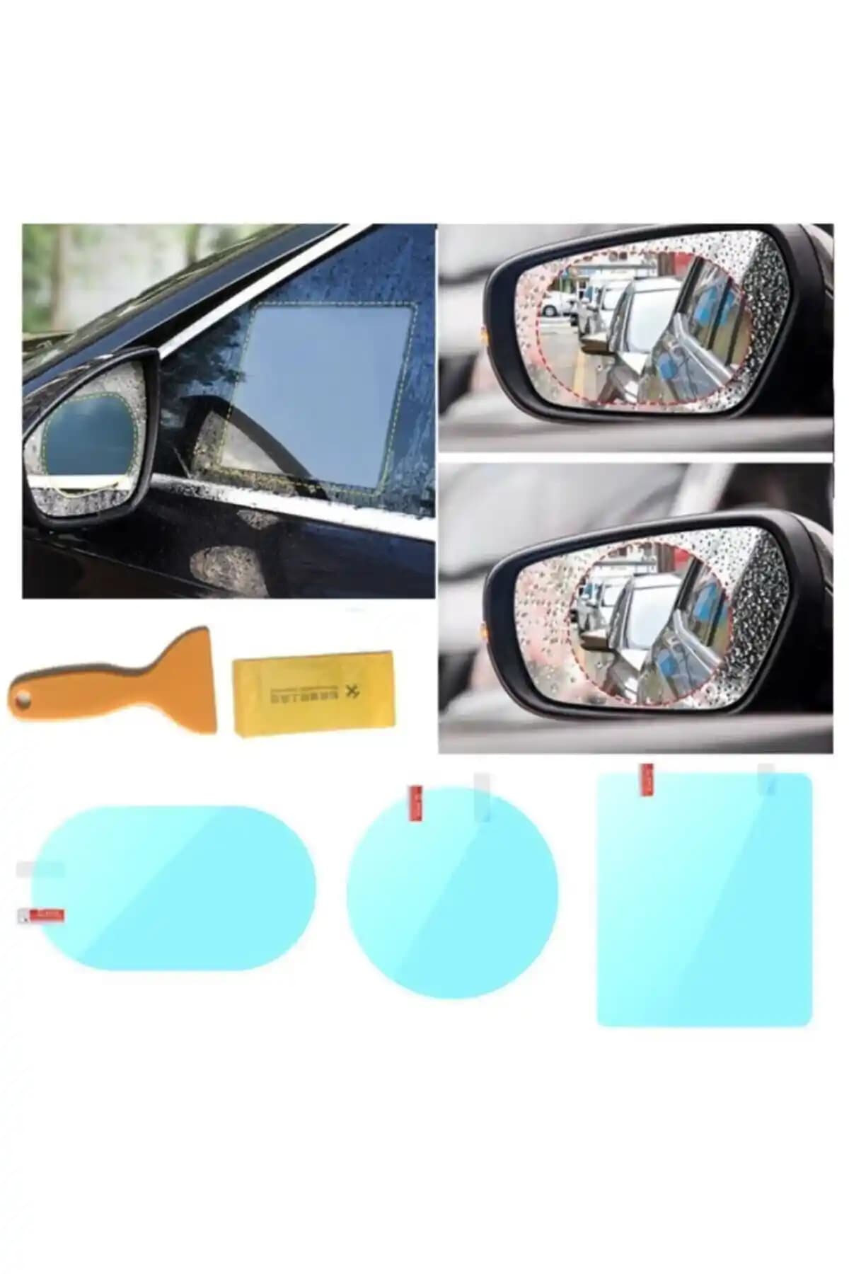 AKIN PAZAR 4'lü Yağmur Kaydırıcı Film Seti Araç Cam ve Aynalar İçin Uygun