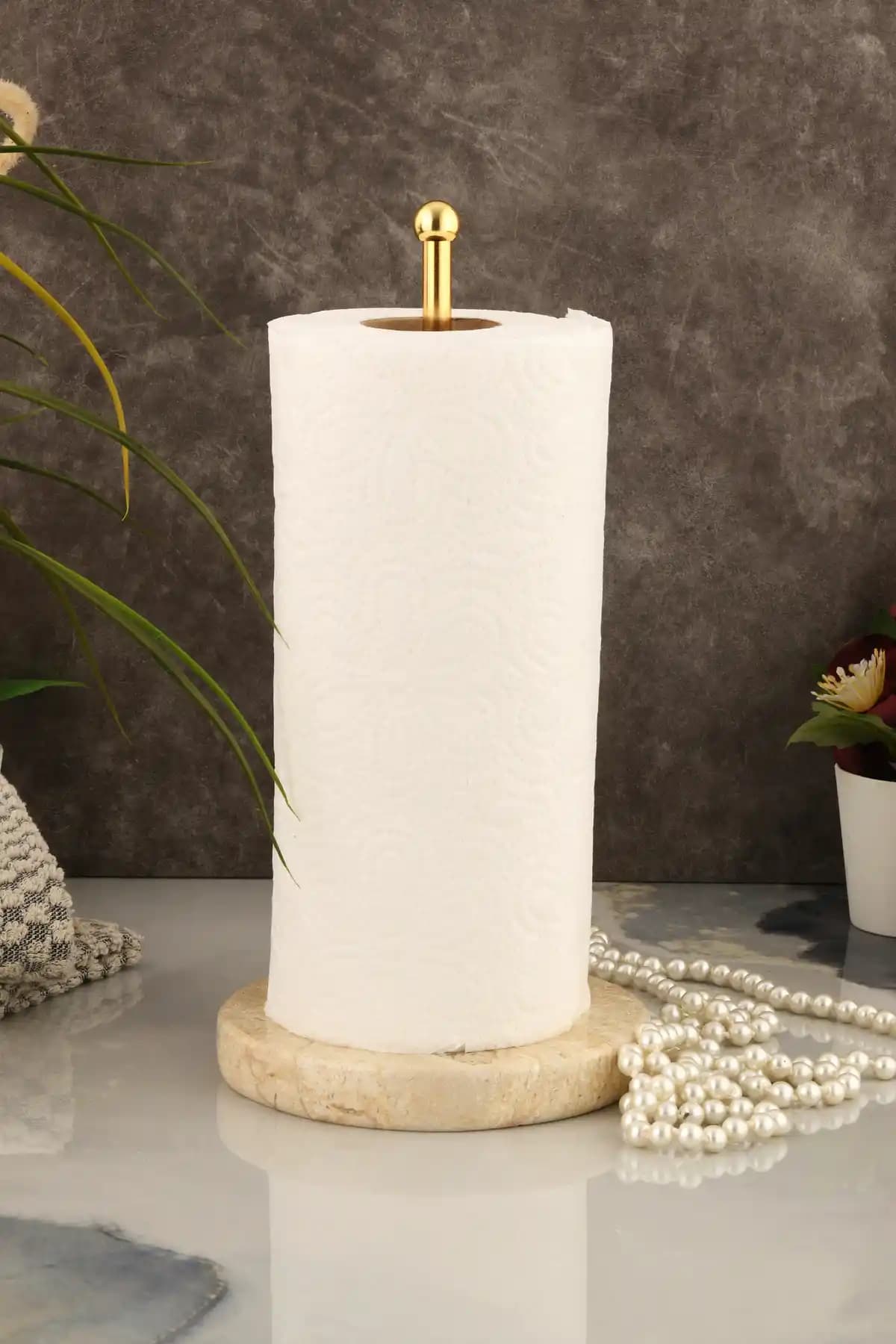 ALASKA Gold Kaplama Bej Mermer Kağıt Havluluk: Estetik ve Dayanıklı Tasarım