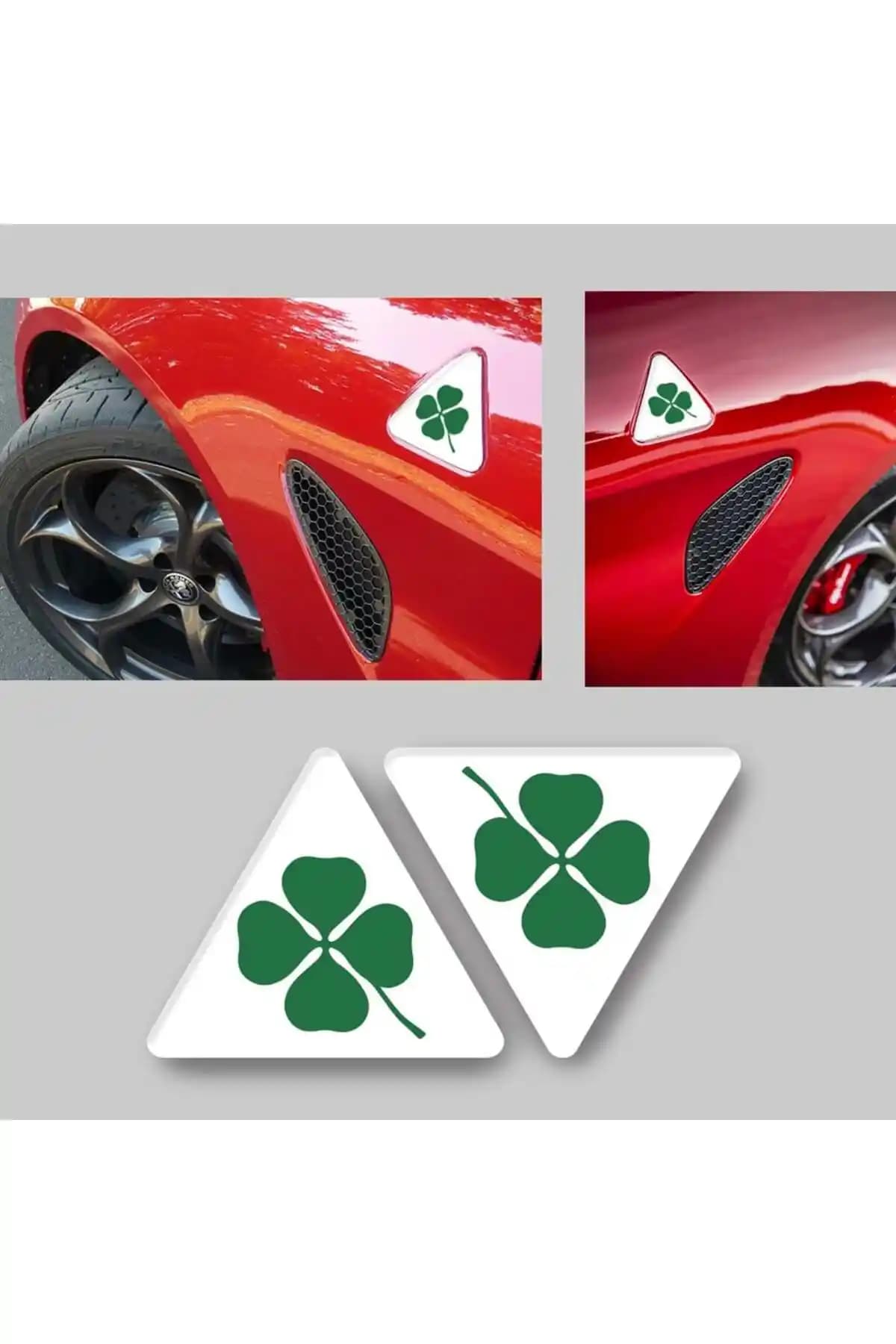 Alfa Romeo Yonca Amblem 3D Sticker: Dayanıklı ve Estetik Araç Dekorasyonu Ürünü