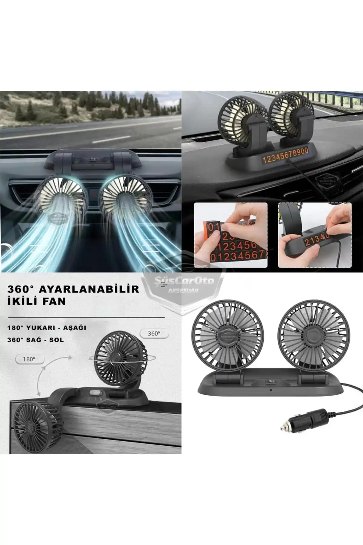 Araç İçi Konfor ve İşlevselliği Artıran ŞüsCarOto Torpido Üstü Vantilatör Özellikleri ve Kullanım Rehberi