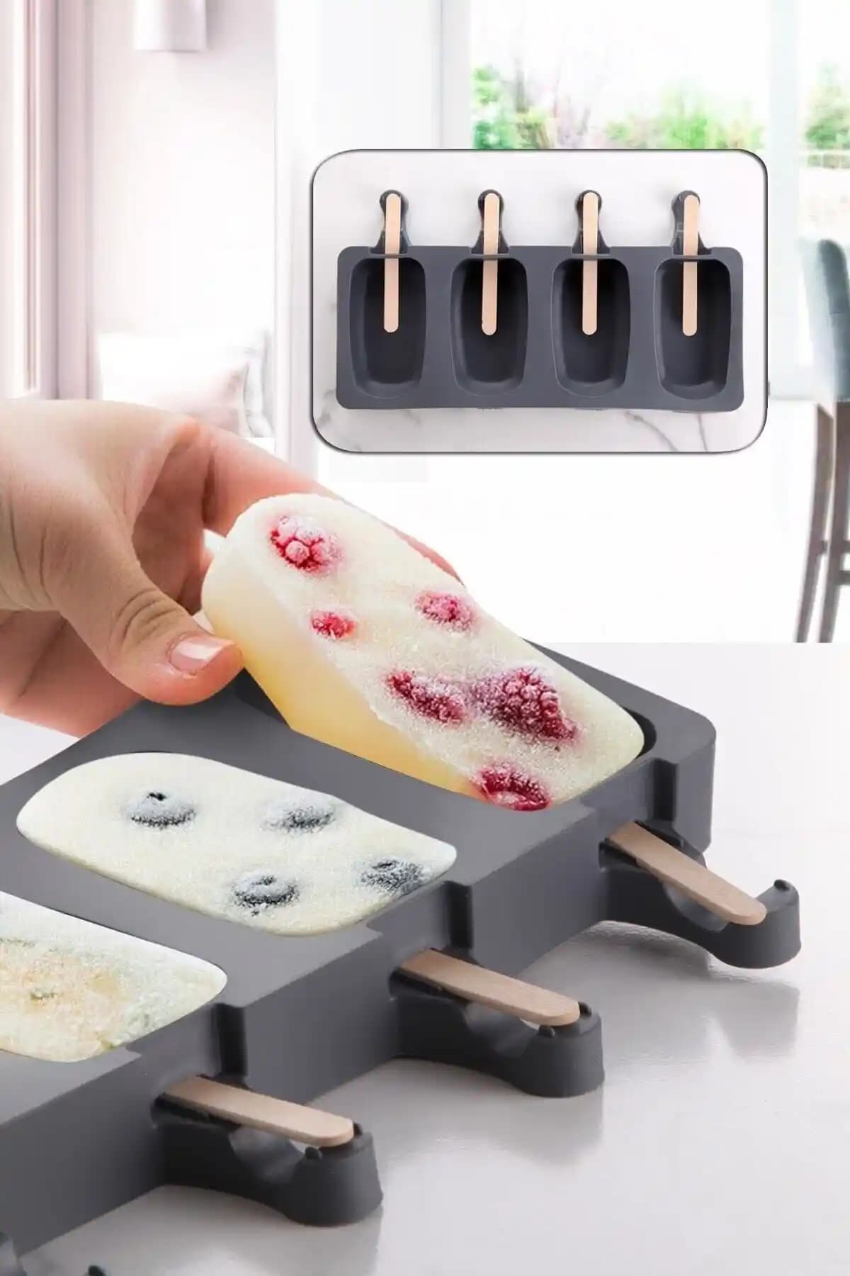 ARNİLLO Magnum Dondurma Kalıbı ve Ahşap Çubuklar ile Evde Sağlıklı Dondurma Yapımı