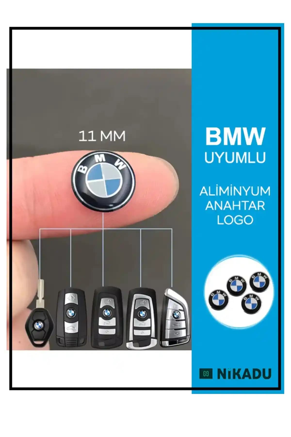 BMW Anahtar Amblemi Şık ve Dayanıklı Tasarım ile Uyumlu Anahtar Süsleri
