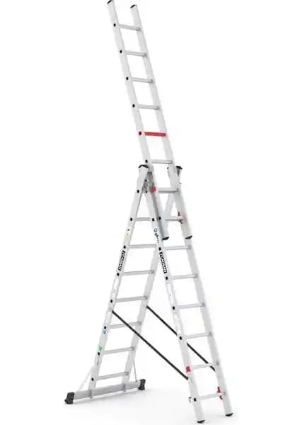 Çağsan 3X8 Basamaklı Triocombi Çok Amaçlı Güvenilir Alüminyum Merdiven