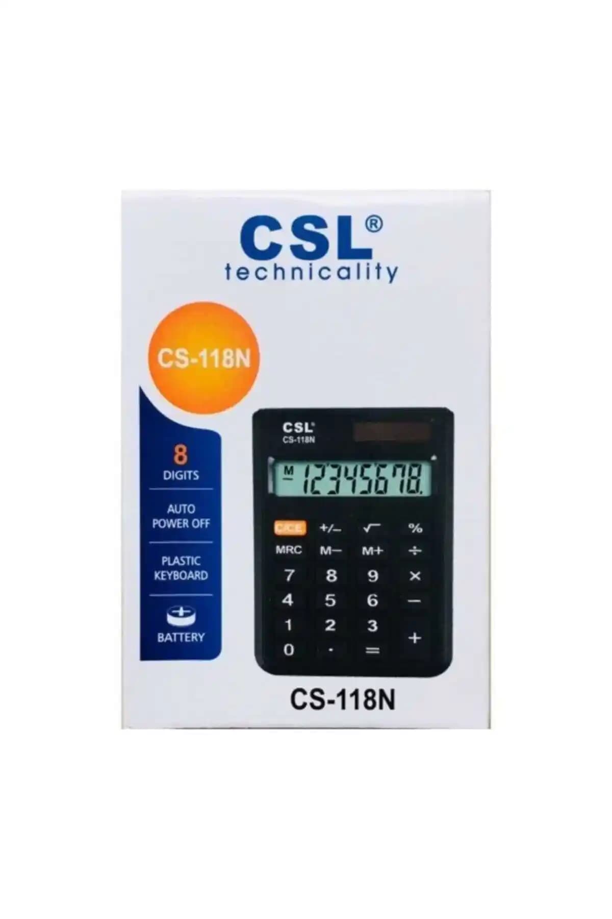 Caslo CSL CS-118N 8 Haneli Cep Boy Hesap Makinesi Pratik ve Taşınabilir Kullanım İçin