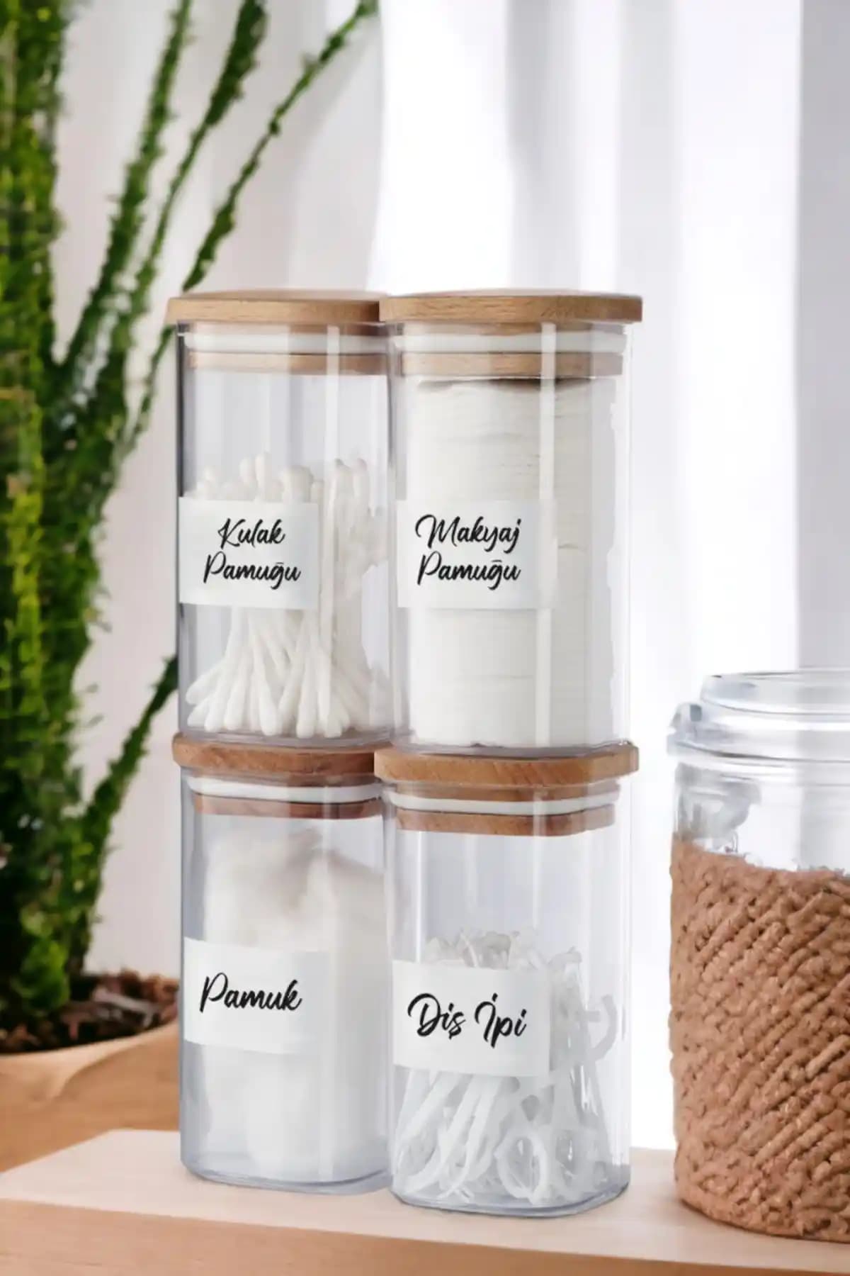 Comprox 4'lü Ahşap Kapaklı Akrilik Kulak Pamuğu ve Diş İpi Organizeri İncelemesi