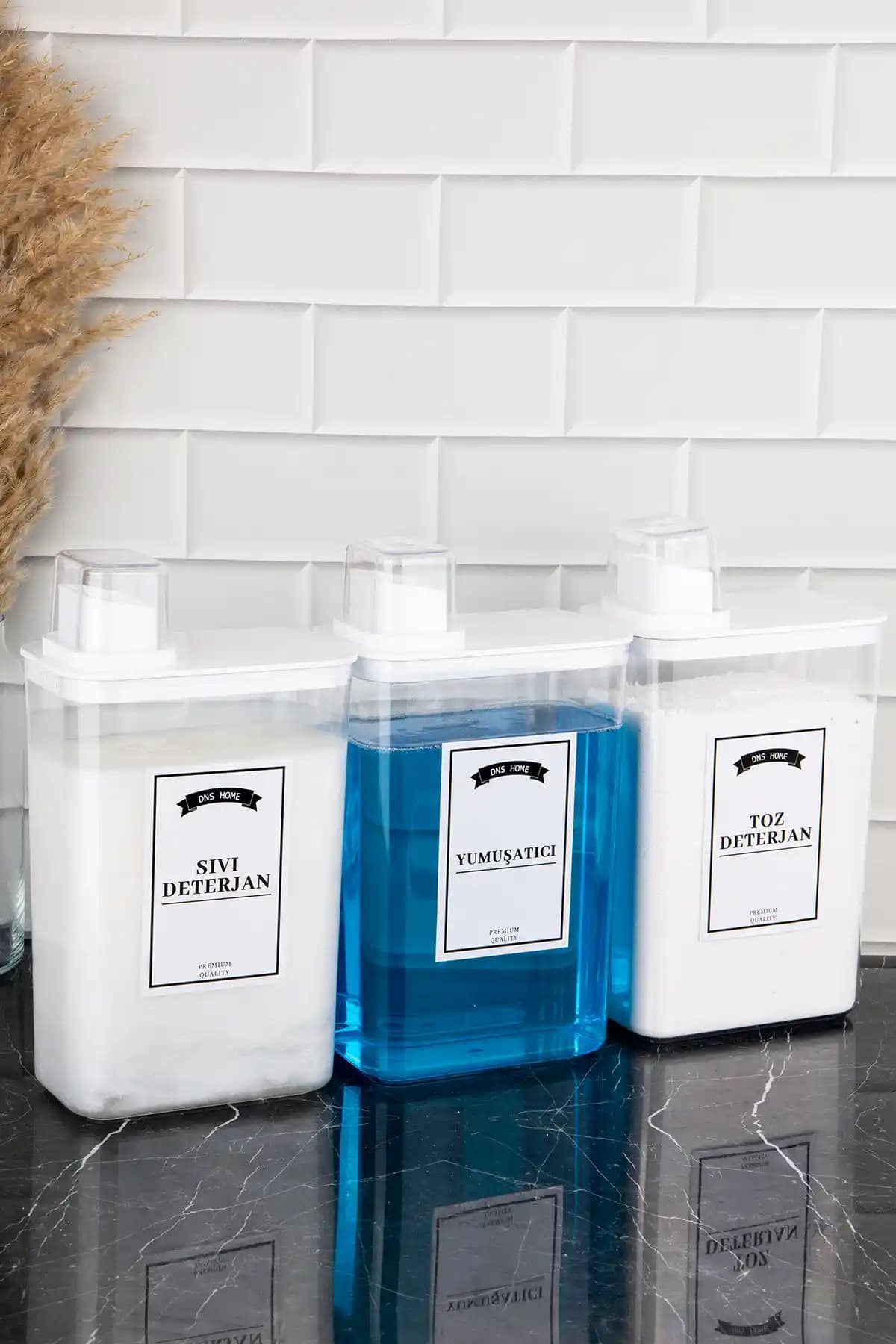DNS HOME 3'lü Deterjan Saklama Kabı Seti ile Ev Temizliğinde Pratiklik ve Şıklık