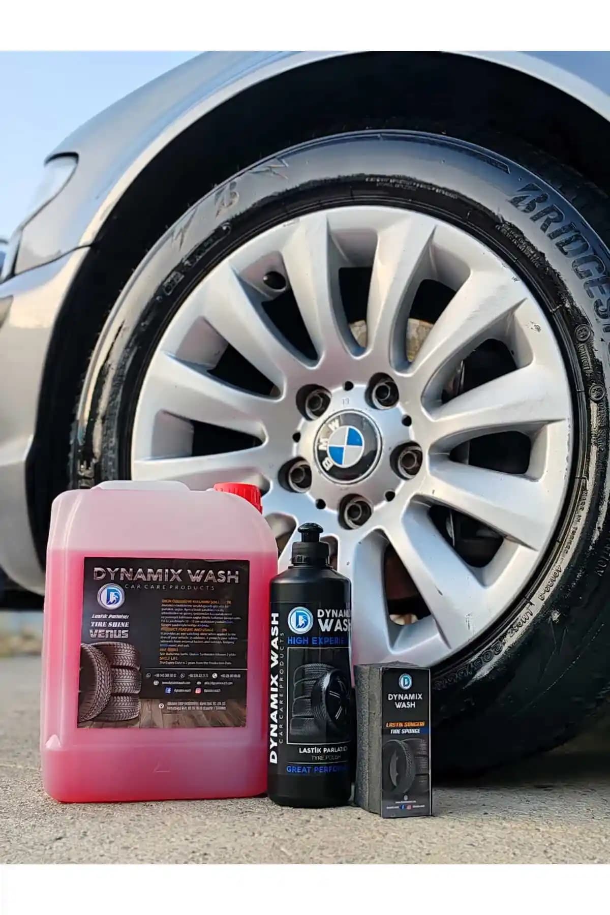 Dynamix Wash 3'lü Konsantre Lastik Parlatıcı ile Aracınızın Lastiklerini Yenileyin