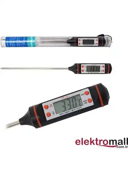 Elektromall Siyah Dijital Gıda Termometresi TP101 ile Hassas ve Güvenilir Sıcaklık Ölçümü