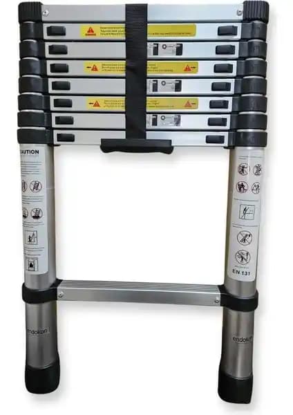 Endokon 260 cm Teleskobik Alüminyum Merdiven Güvenli ve Pratik Kullanım İçin Uygun