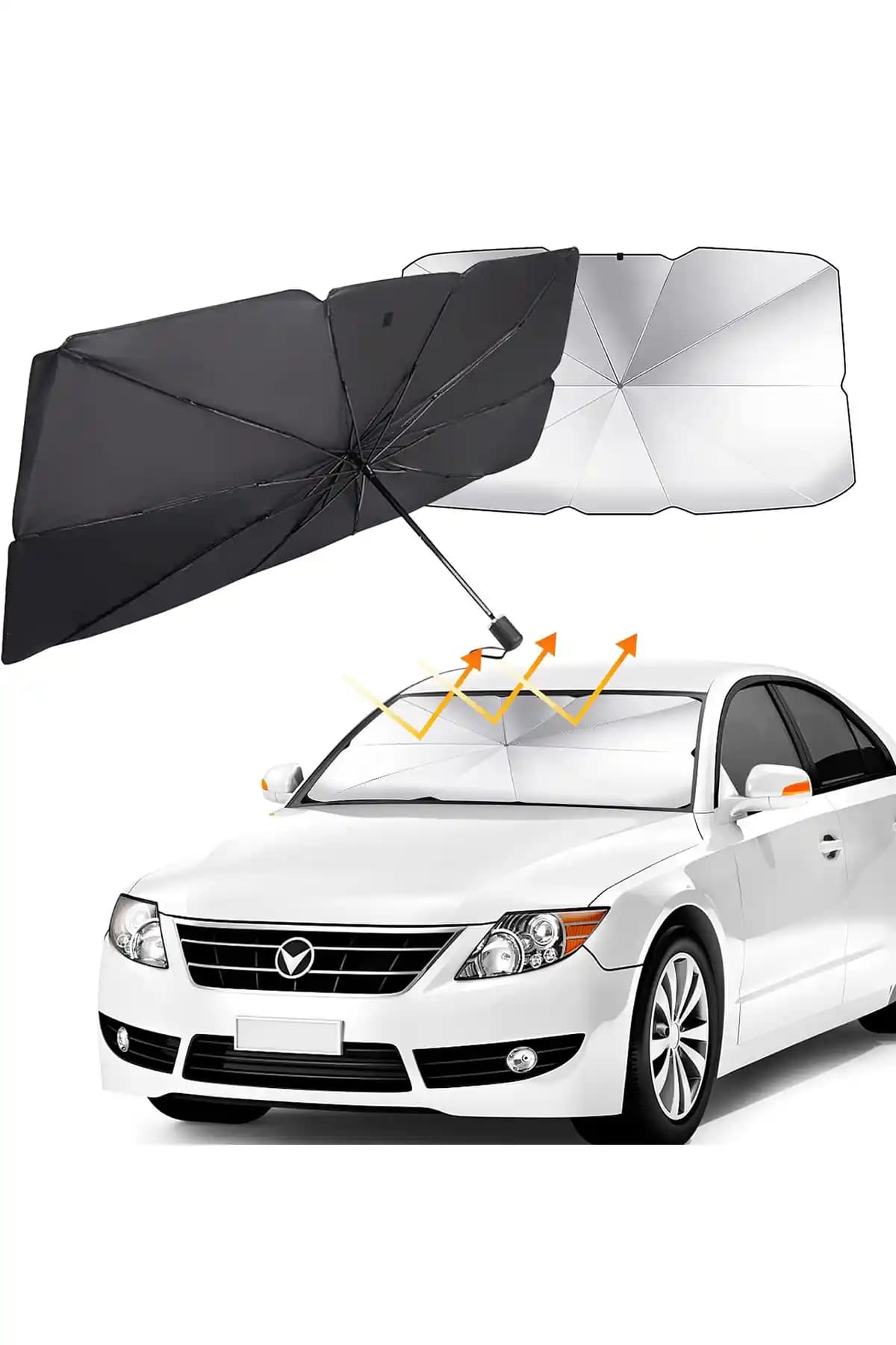 Factorial Oto Ön Cam Şemsiyeli Güneşlik ile Yaz Aylarında Konfor ve Koruma Sağlayın