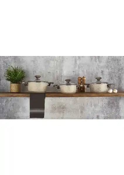 Falez Creamy 6 Parça Mutfak Seti: Dayanıklı ve Estetik Tasarım ile Pişirme Deneyimini Geliştirir