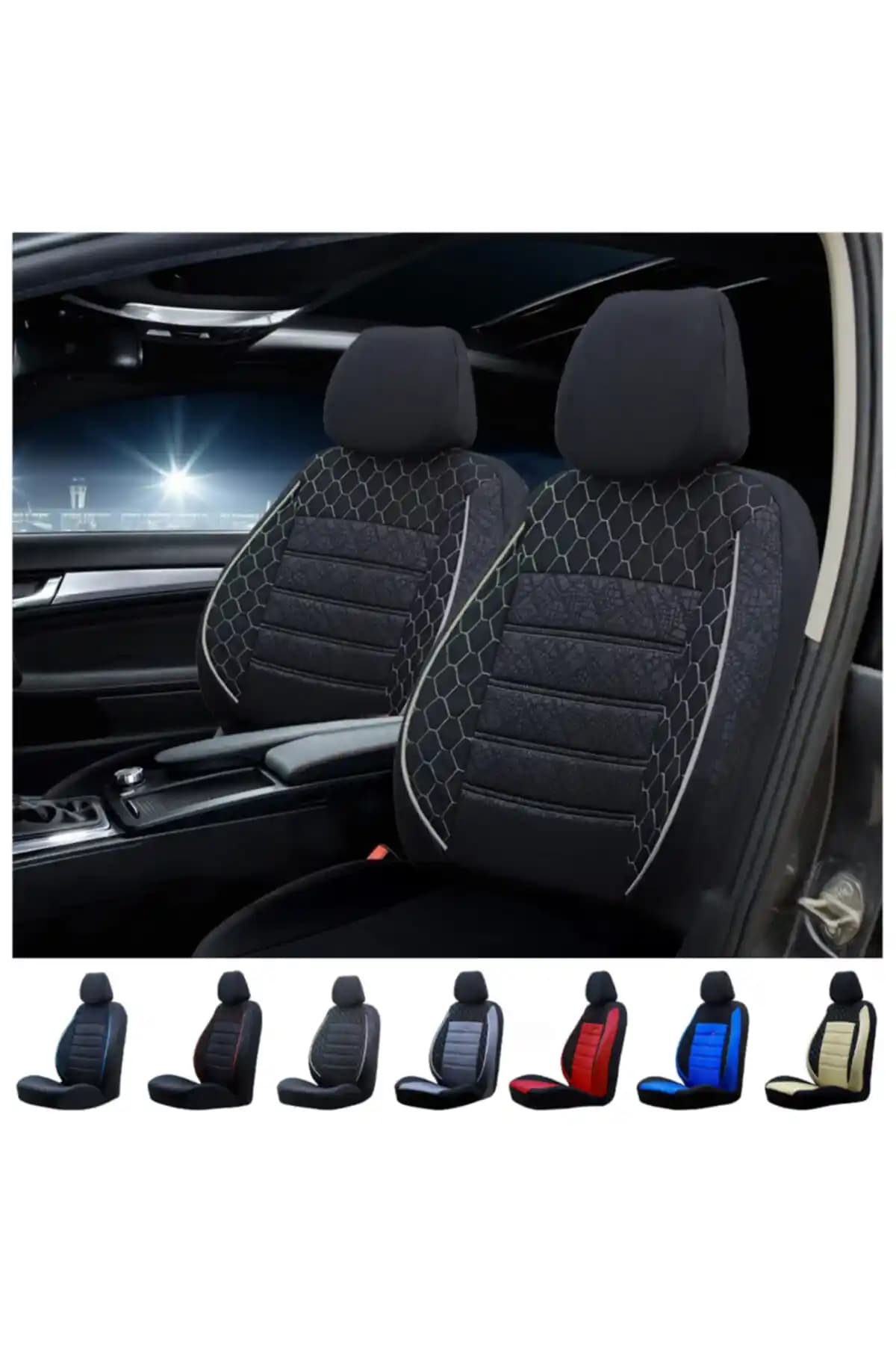 Fiat Fiorino uyumlu şık ve dayanıklı gofaj baskılı oto koltuk kılıfı