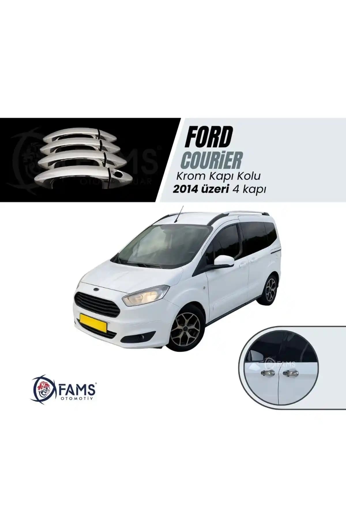 Ford Tourneo Courier İçin Krom Kapı Kolu Aksesuarları Güncel ve Dayanıklı Tasarım