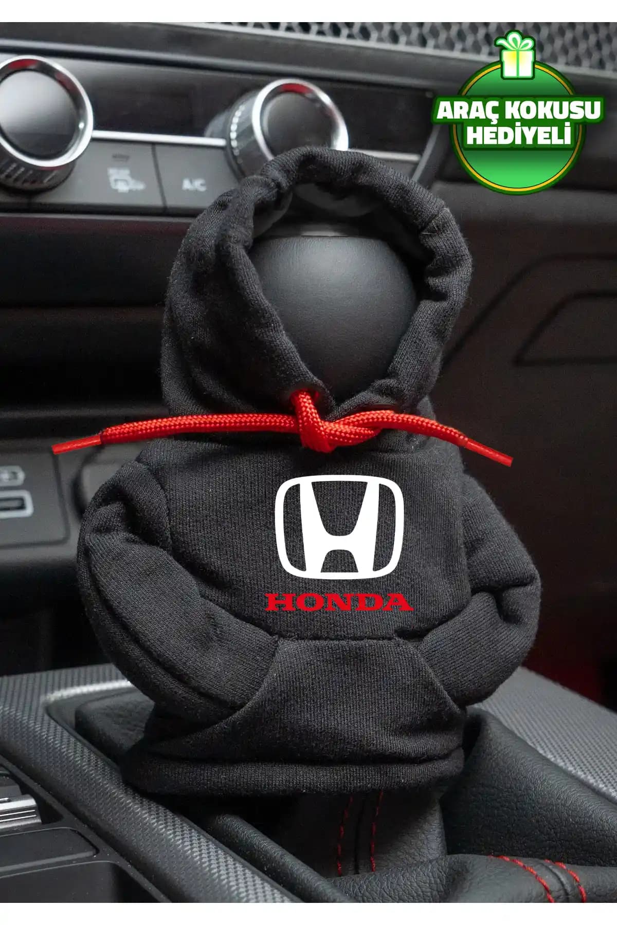 Freeyez Honda Logo Siyah Kırmızı Vites Hoodie Otomobil Tutkunları İçin Şık ve Rahat Tasarım