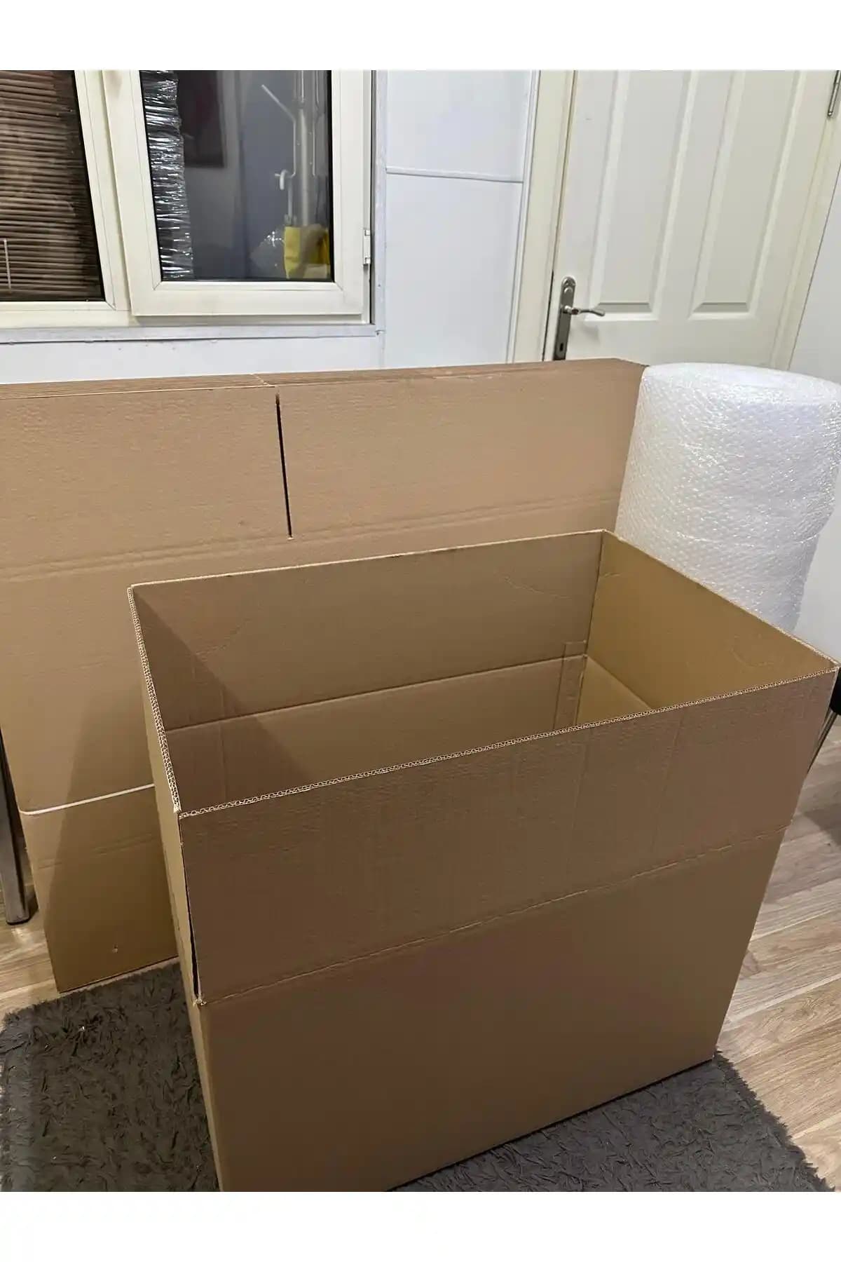 Genel Markalar 60x40x40 cm Orta Boy Çift Katmanlı Karton Kutu 5'li Paket