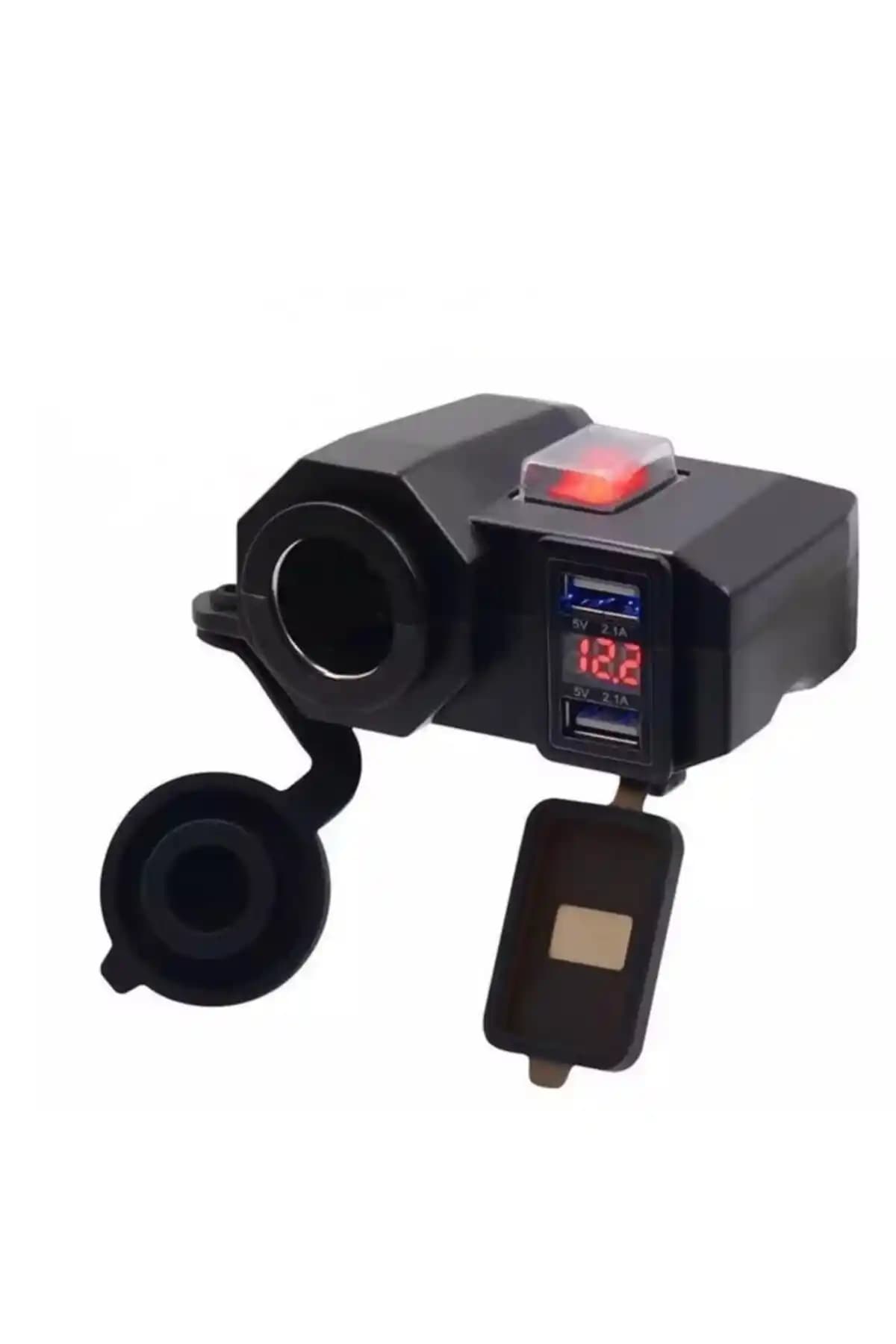 Genel Markalar Motosiklet Çift Port USB Şarj Voltmetre ve Çakmak Yuvası İncelemesi