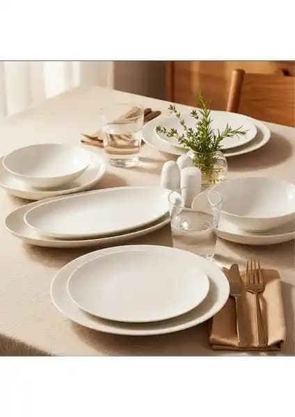 Güral Porselen Atina 60 Parça Yemek Takımı Şık ve Dayanıklı Tasarımıyla Günlük ve Özel Kullanım İçin