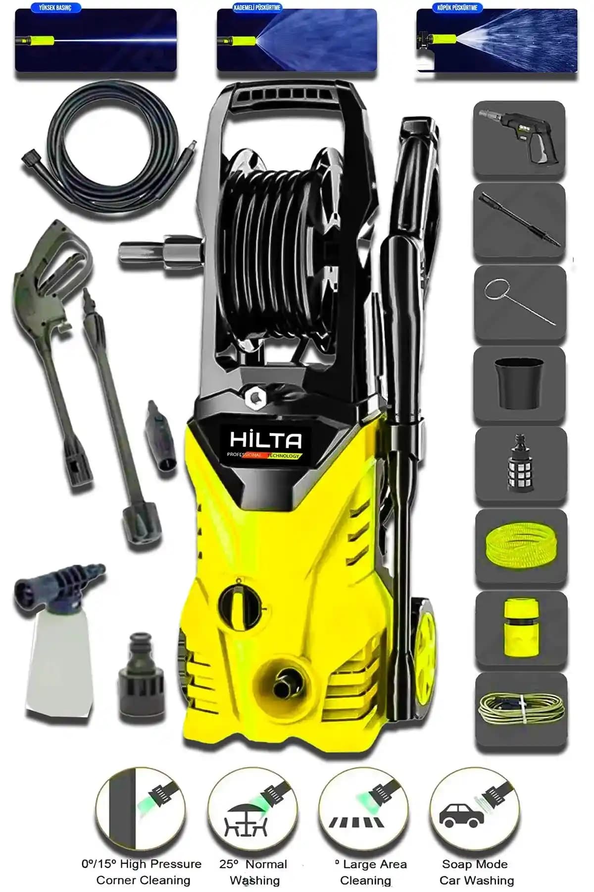 Hilta Power Alman 6500 W 180 Bar Su Yıkama Makinesi: Güçlü ve Dayanıklı Temizlik Çözümü