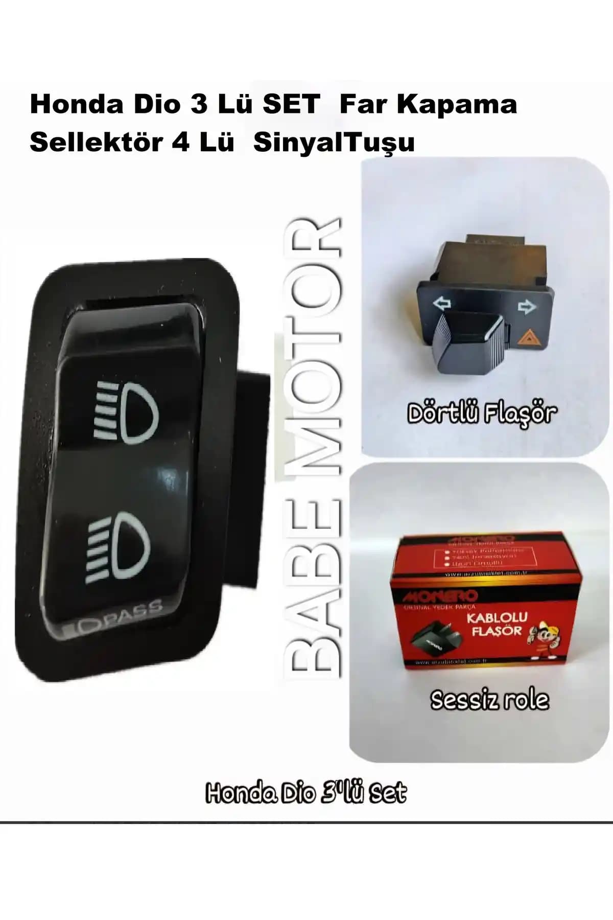 Honda Dio için 4 Lü Sinyal ve Sellektör Seti Güvenlik ve Estetik Bir Arada