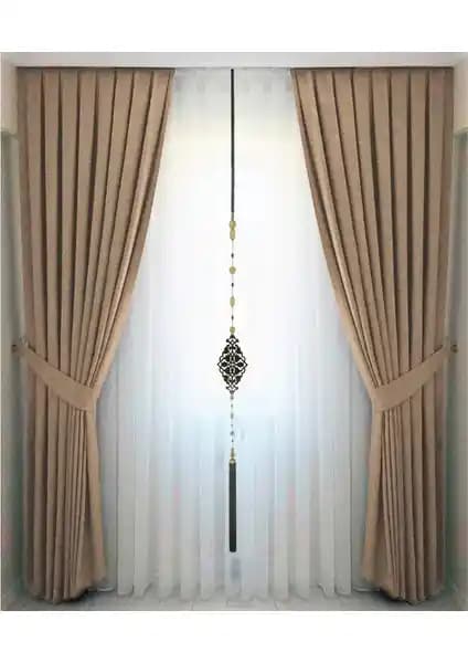 İ.D İpek Dokuma Vizon Pileli Kadifemsi Fon Perde - Şık ve Fonksiyonel Tasarım