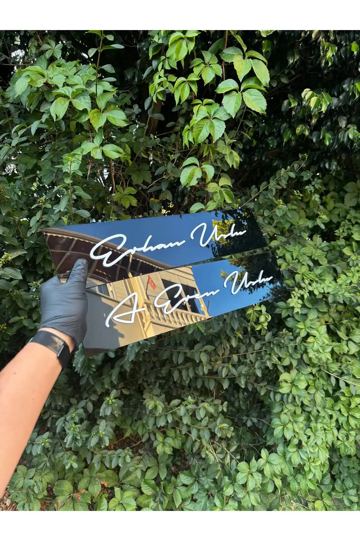 İsme Özel Pleksi Plaka Piona Black Gold Silver Dekoratif Tasarım