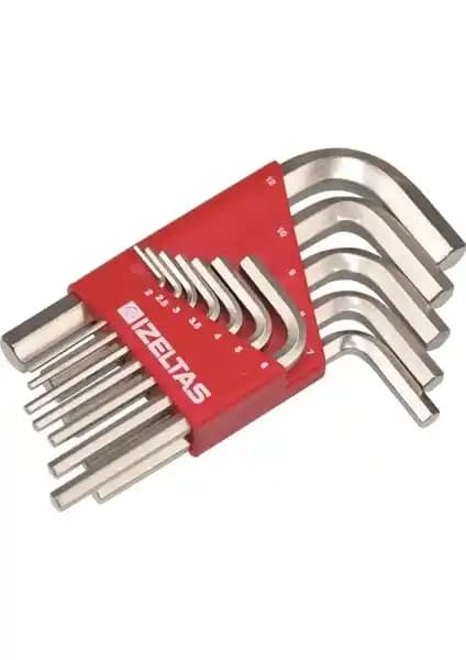 İzeltaş 12 Parça Altı Köşe Allen Anahtar Seti: Dayanıklı ve Çok Yönlü Mekanik Araçlar
