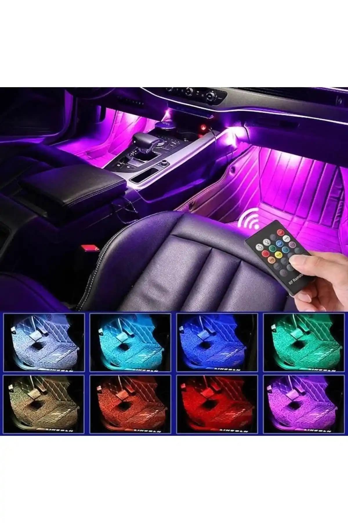 KARA AUTO 12V RGB LED Aydınlatma Seti Tofaş Şahin İçin Kolay Kurulum ve Müzik Kontrollü Atmosfer Yaratıcı