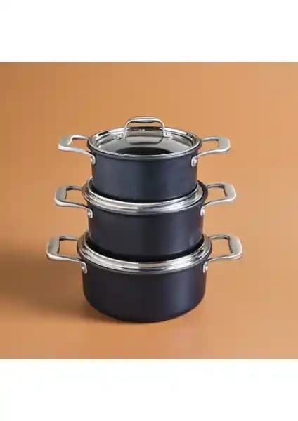 Karaca BioDiamond Pro 6 Parça İndüksiyon Tencere Seti Modern ve Dayanıklı Tasarım