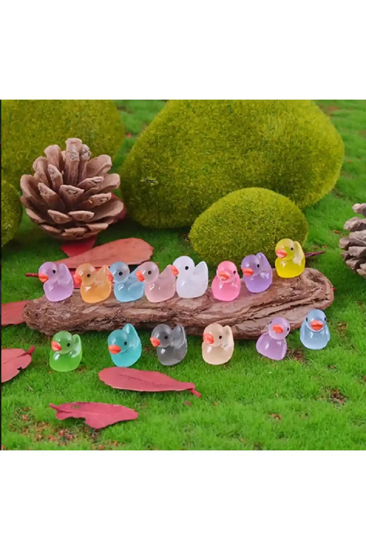 Karma Atölye 10'lu Fosforlu Mini Ördek Seti: Karanlıkta Parlayan Dekoratif Süsler