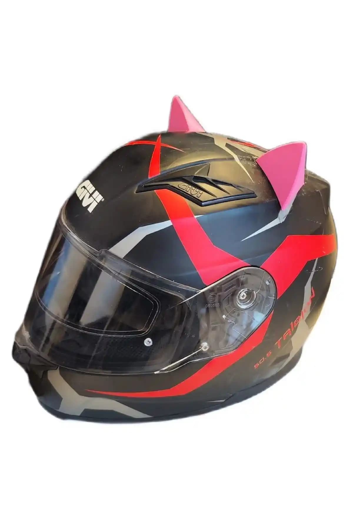 Kedi Kulaklı Kask Süsü Şeker Pembesi Şık ve Eğlenceli Aksesuar