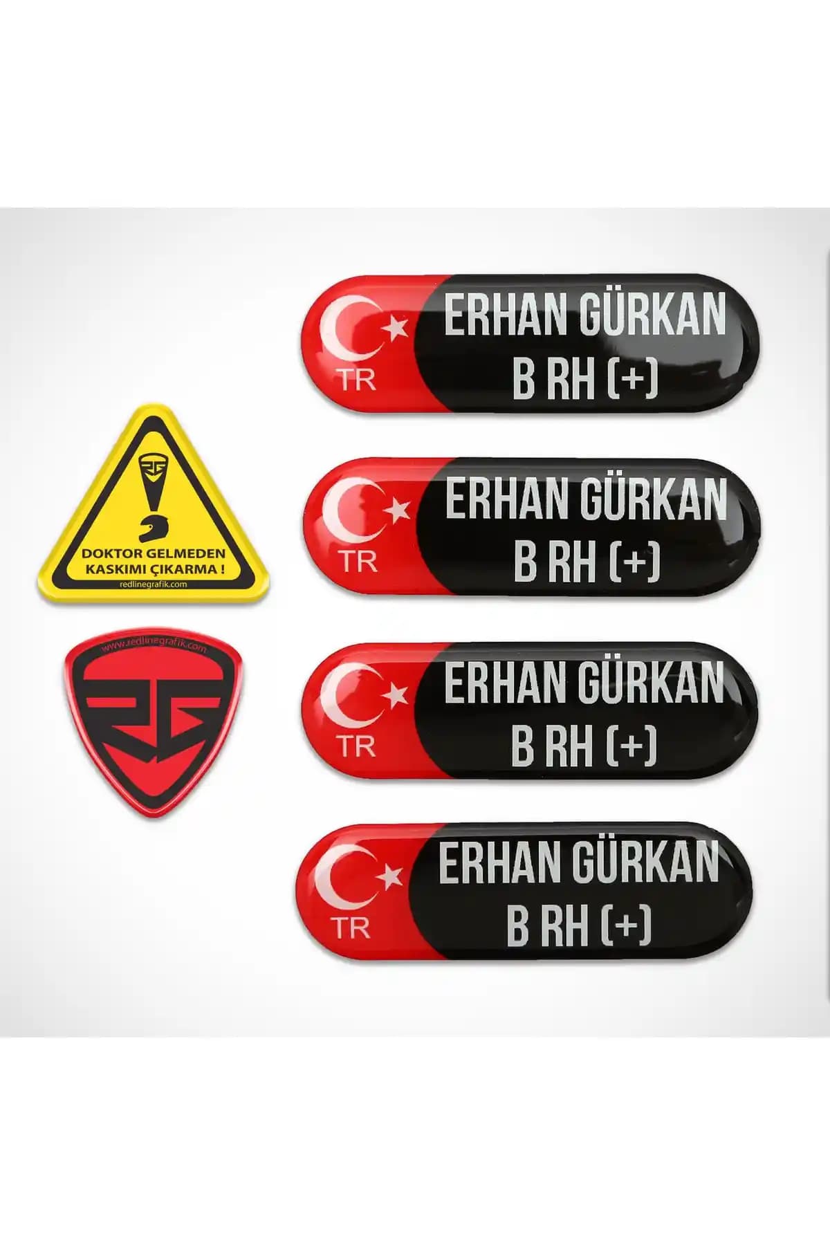 Kişiye Özel Güçlü ve Dayanıklı Kan Grubu Kask Sticker Seti Çözümü