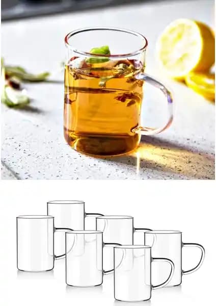 Krd 6’lı Termisil Cam Borosilikat Kupa Bardak Seti Şıklık ve Fonksiyonellik Bir Arada