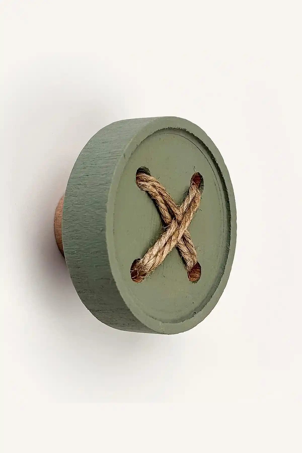 Kulpingo Vintage Adaçayı Yeşili Ahşap Düğme Kulp: Estetik ve Fonksiyonellik Bir Arada