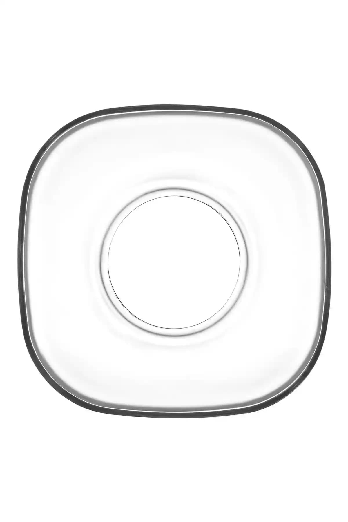 LAV Zen Cam Çay Tabağı Seti 6 Kişilik Modern ve Şık Tasarım Çay Servisi