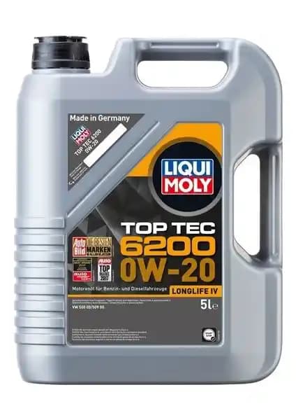 Liqui Moly 0W20 Top Tec 6200 Motor Yağı 5 Litre Yüksek Performans ve Güvenilirlik