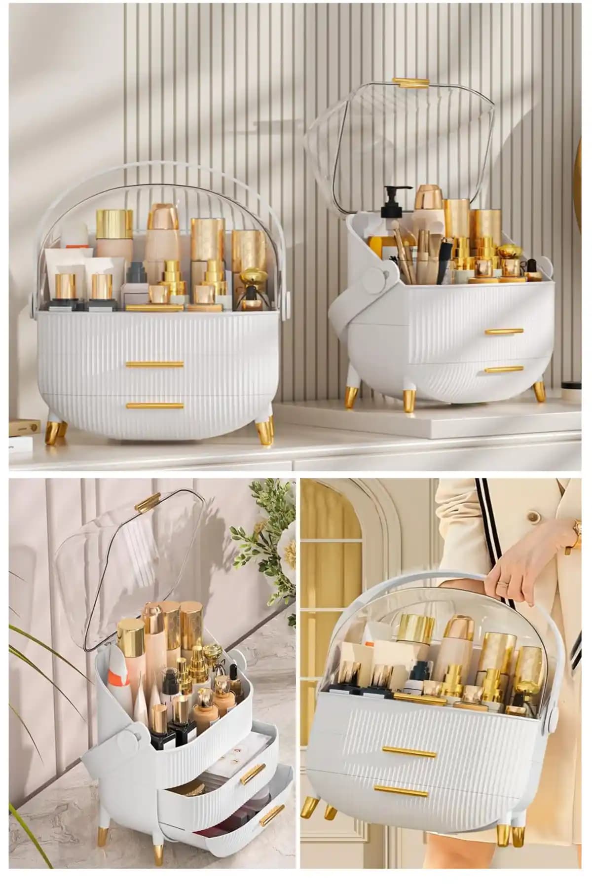 Makri Home Çekmeceli Makyaj ve Kozmetik Organizeri Şık ve Fonksiyonel Tasarım