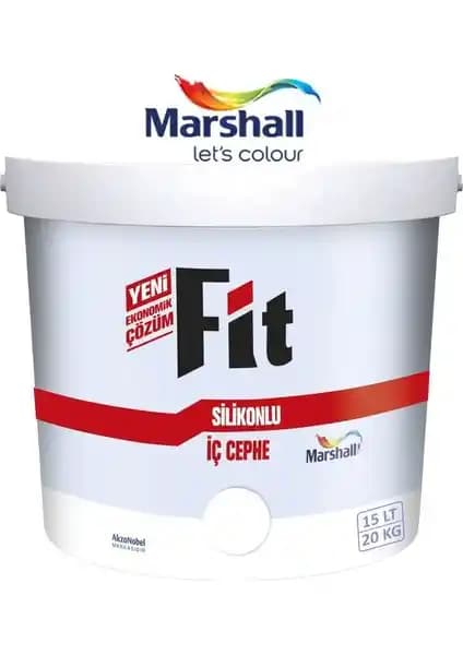 Marshall Fit Silikonlu İç Cephe Duvar Boyası 15Lt: Dayanıklı ve Estetik İç Mekan Boyası