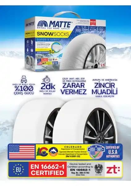 Matte Kar Çorabı Superx Serisi: Kış Aylarında Güvenli ve Pratik Sürüş Çözümü