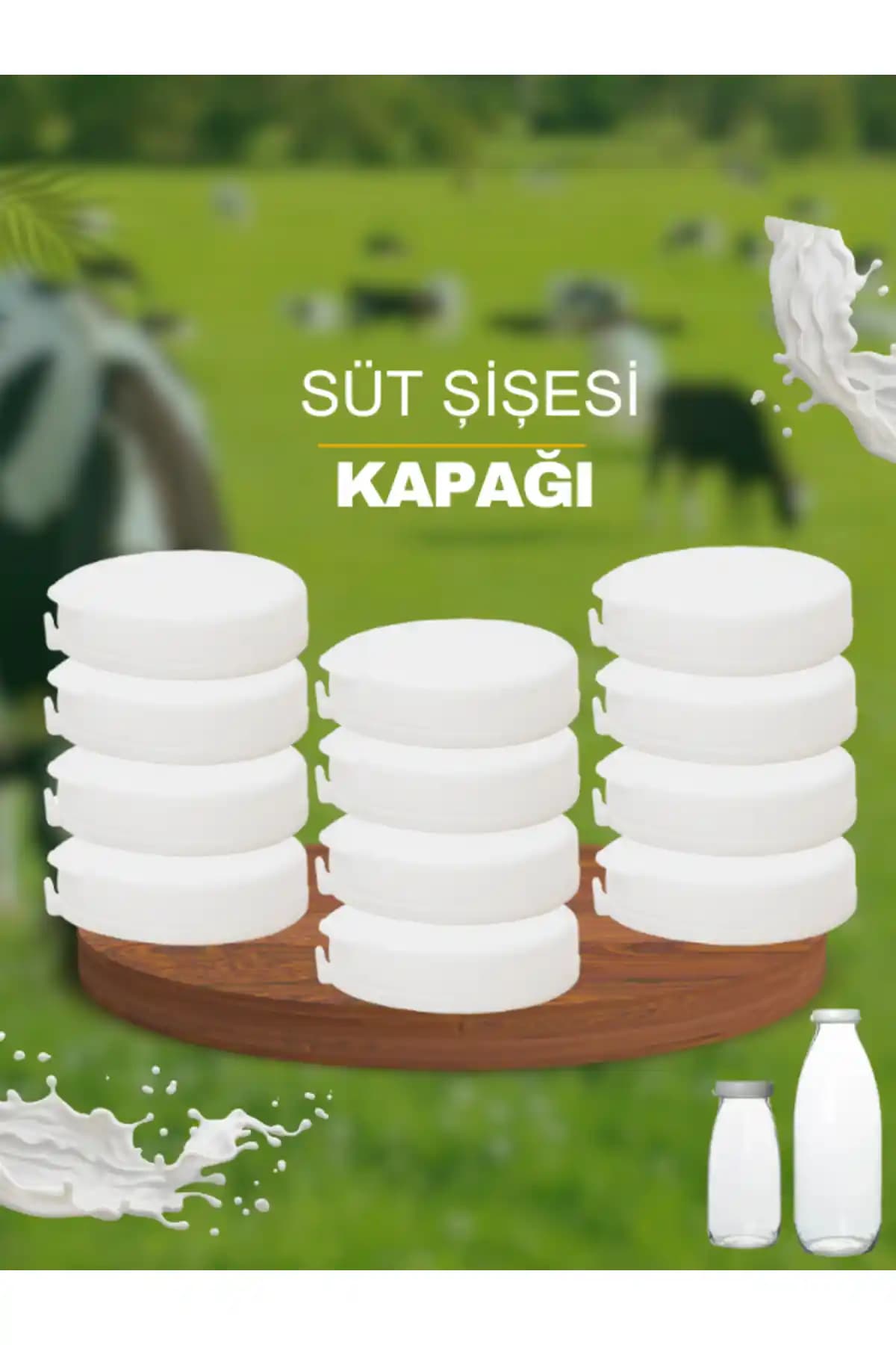 Milea 12'li Plastik Şişe Kapağı Seti Gıda Güvenliği ve Kullanım Kolaylığı Sağlar